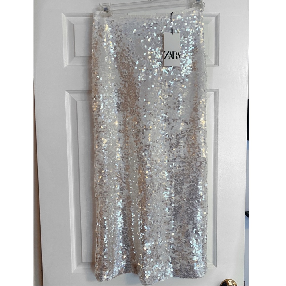 Zara sequin midi skirt